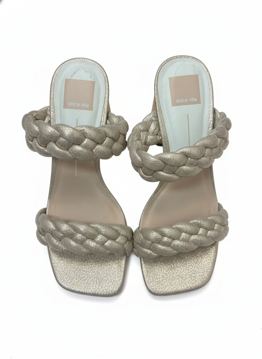 DolceVita · Paily Chunky Heel, Braided detail · 7 · Gold