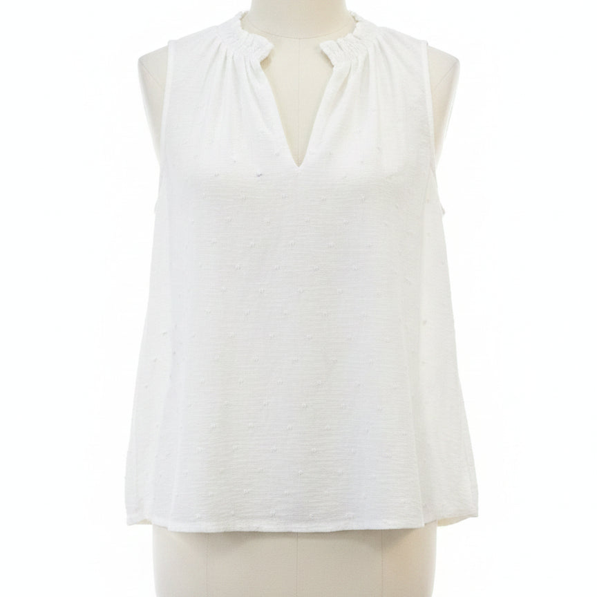 Studio B · Sleeveless Top · Large · White