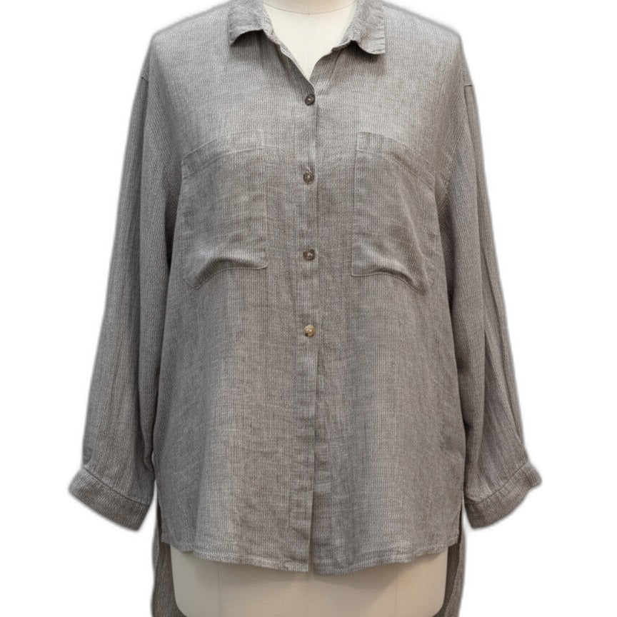 Citron Bleu · Long Sleeve Shirt · OS · GrayWhite