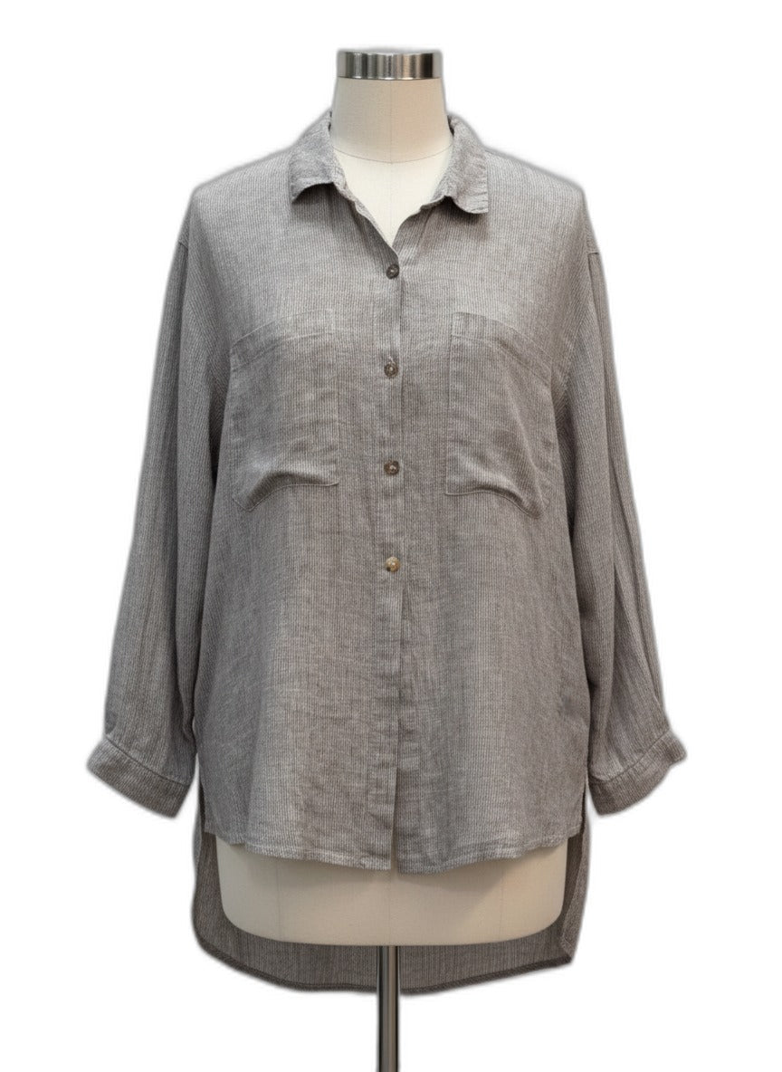 Citron Bleu · Long Sleeve Shirt · OS · GrayWhite