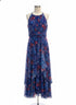 R&M Richards · Sleeveless Dress · 14 · BluePink Floral Print