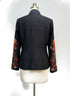 Anu · Embroidered Open Jacket · Large · BlackFloral