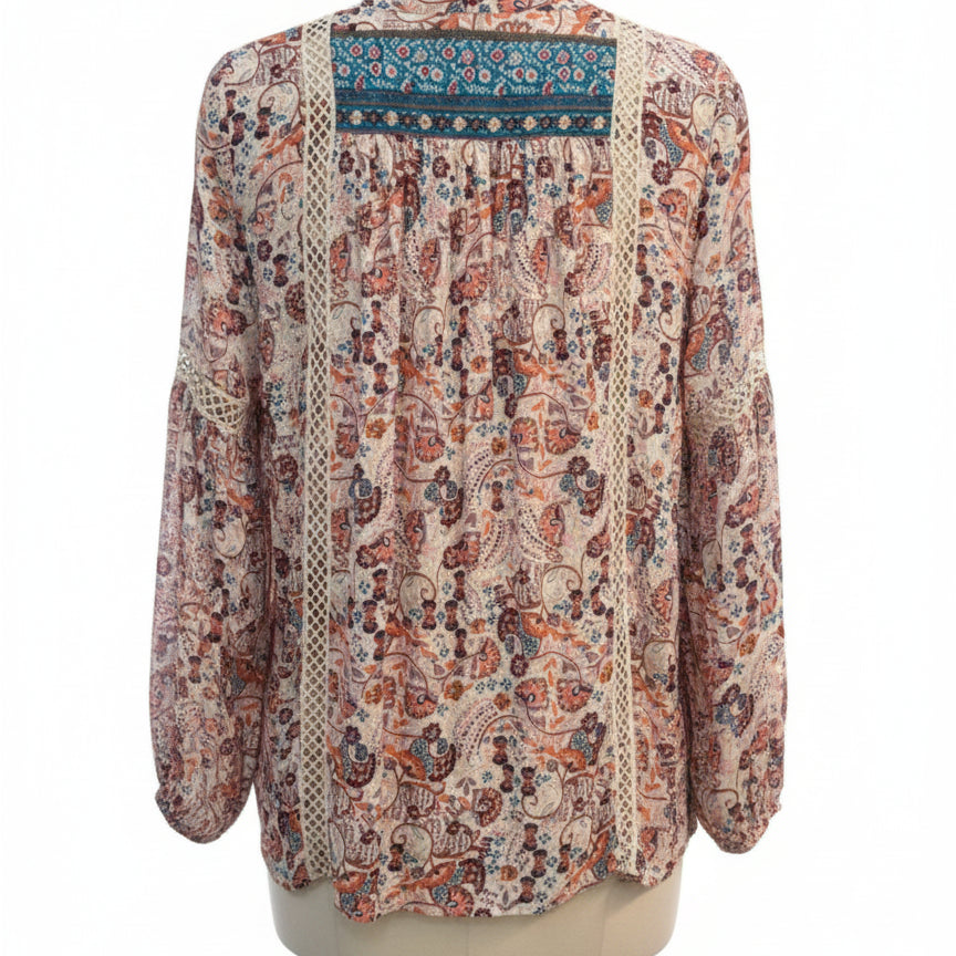 Sundance · Boho Chic Top · Small · PinkCoral