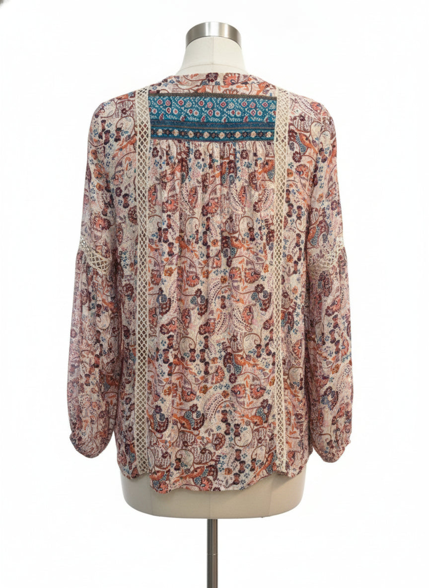 Sundance · Boho Chic Top · Small · PinkCoral