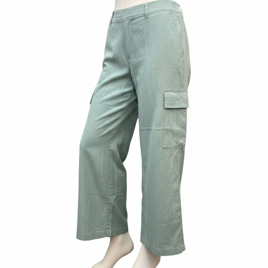 Lane Bryant · Wide Leg Soft Linen Blend Mid Rise Pants · 20 · Seafoam