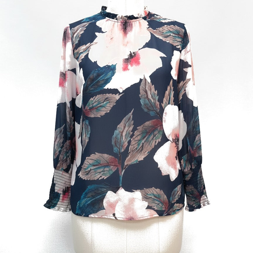 Creation · Blouse · 12 · NavyPink Floral
