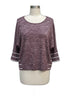Market&Spruce · Dolman Sleeve Top · Medium · Burgundy/White Striped