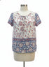 LuckyBrand · Boho Top · Medium · WhiteNavy