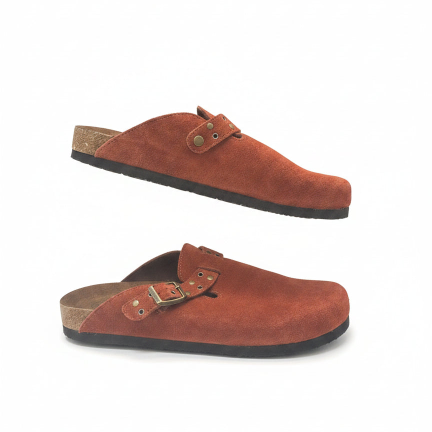 White Mountain · Berben Clogs · 10 · Rust Suede
