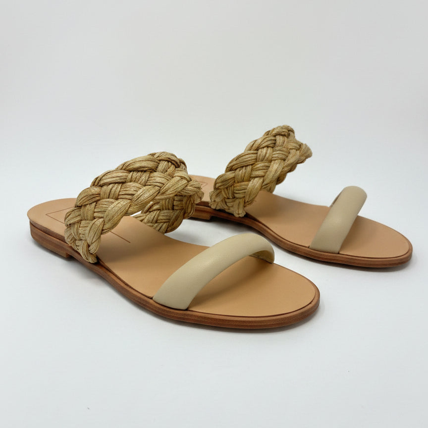 DolceVita · Raffia Braided Strap · 7.5 · Beige