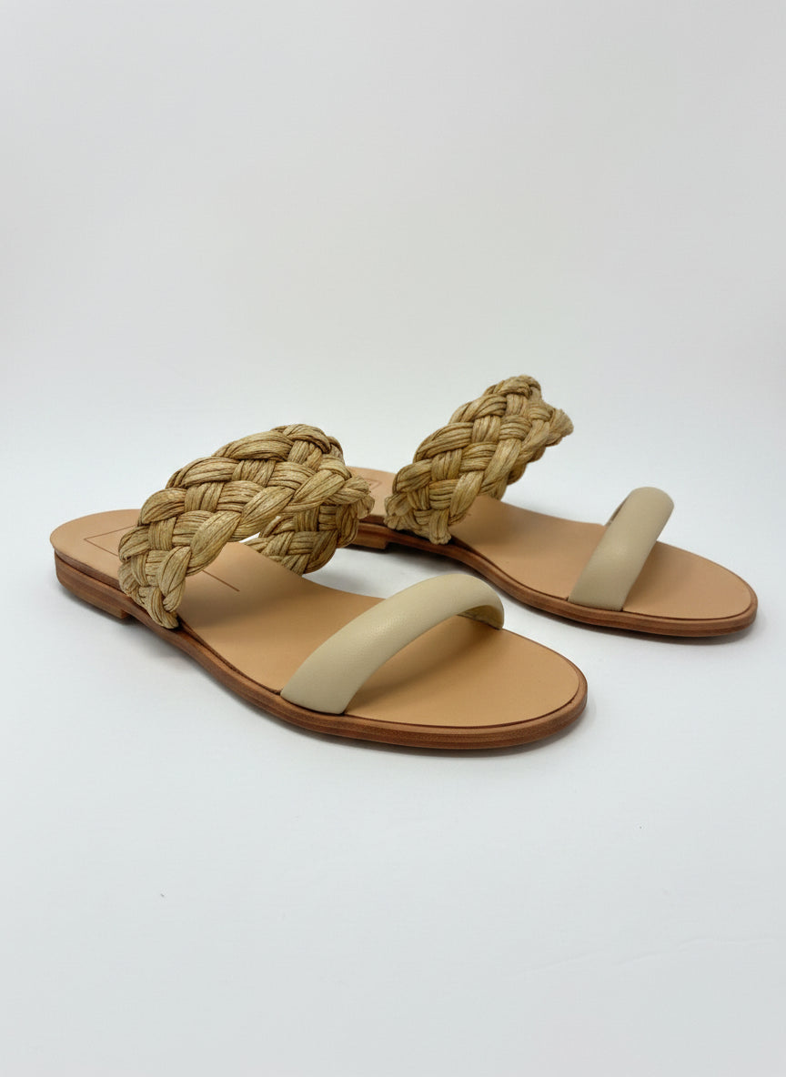 DolceVita · Raffia Braided Strap · 7.5 · Beige