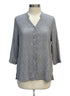 Cut Loose · 3/4 Sleeve · Small · Gray Floral Print