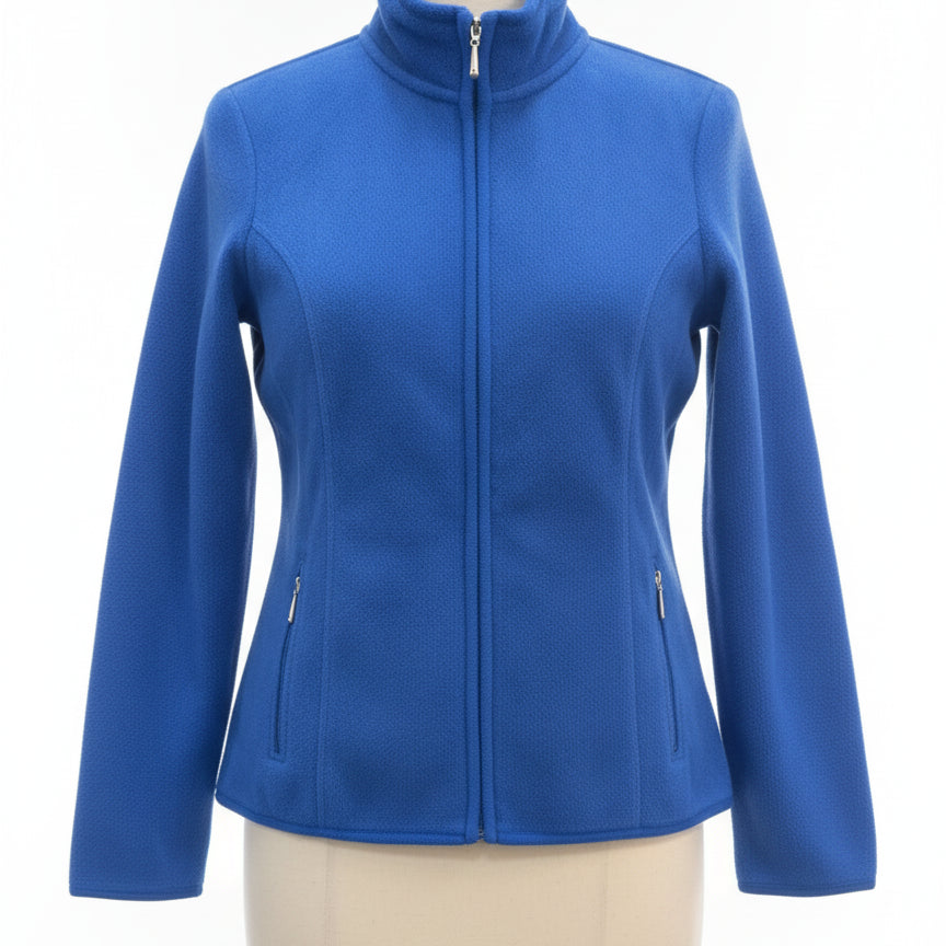 Karen Scott · Fleece Jacket · Small · Blue