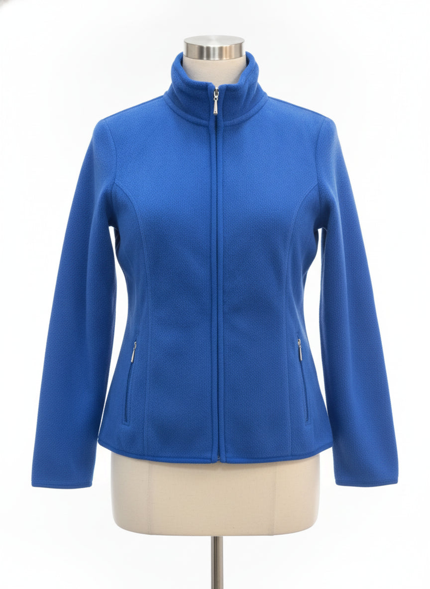 Karen Scott · Fleece Jacket · Small · Blue