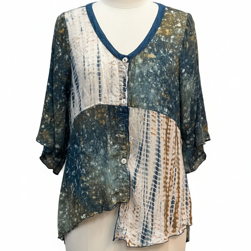 IguaNa · Blouse · Small · TealCream