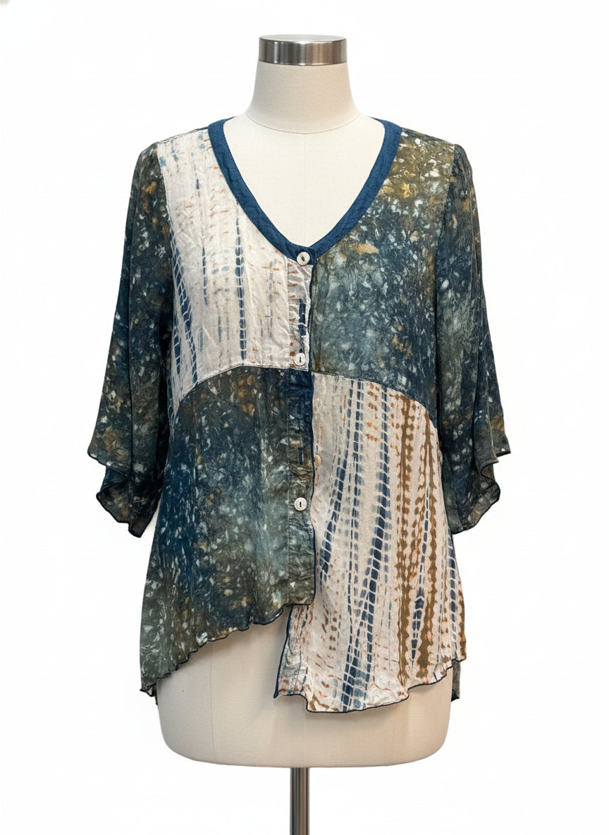 IguaNa · Blouse · Small · TealCream