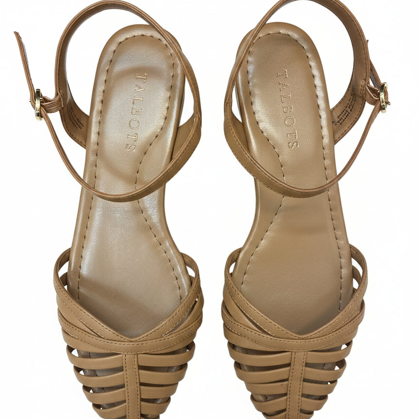 Talbots · Ansly Fisherman Sandals · 7 · Tan Leather