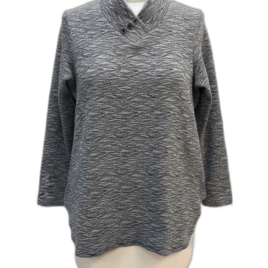 SpiritHouse · Tunic Top · Small · GrayBlk