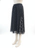 JM Collection · Midi Black/White Polka-Dots Skirt · 12 · Black/White
