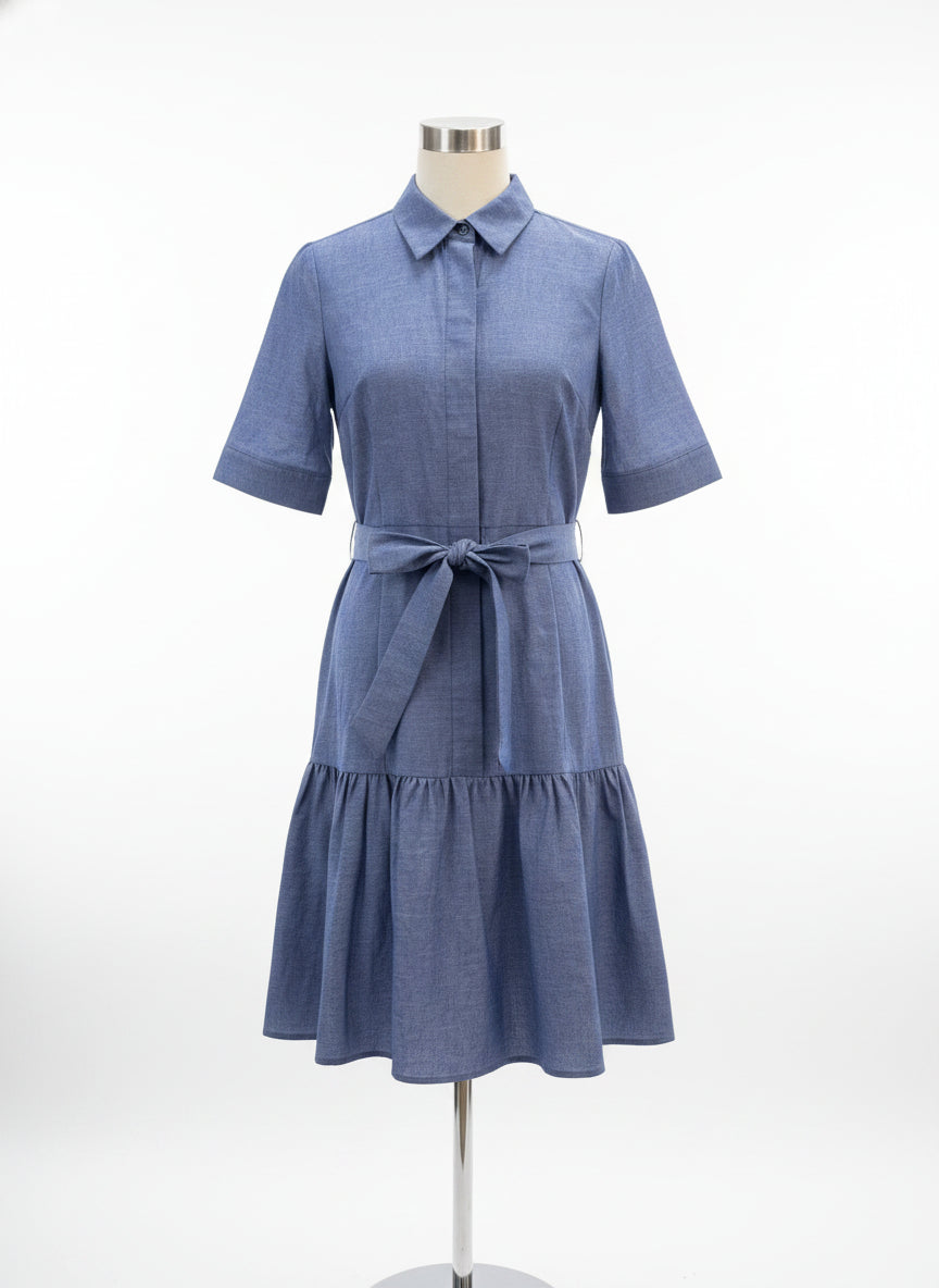 Calvin Klein · ShortSleeve Dress · 6 · Chambray