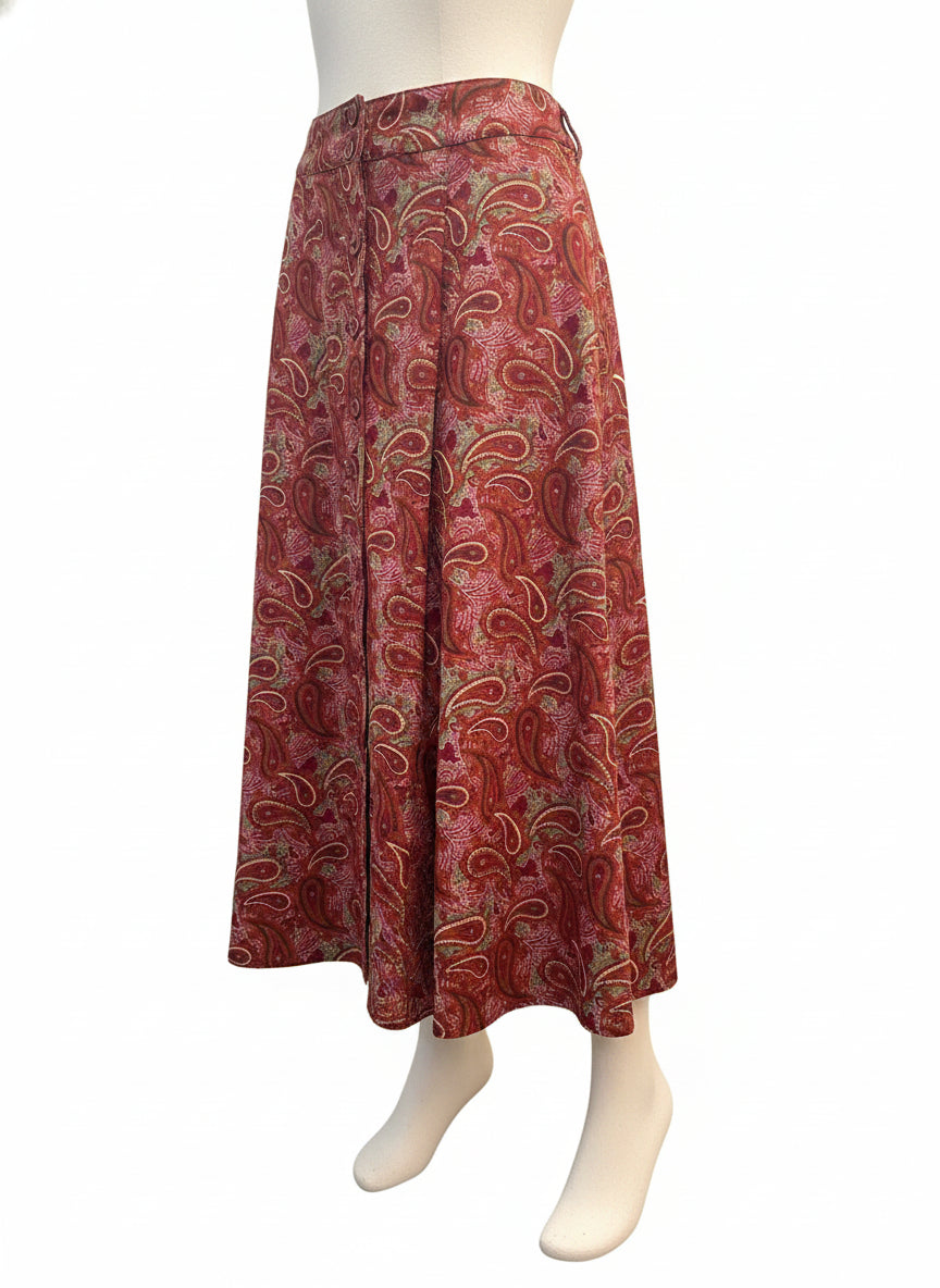 Chris&Banks · Paisley Maxi Skirt · 14 · GarnetGreen
