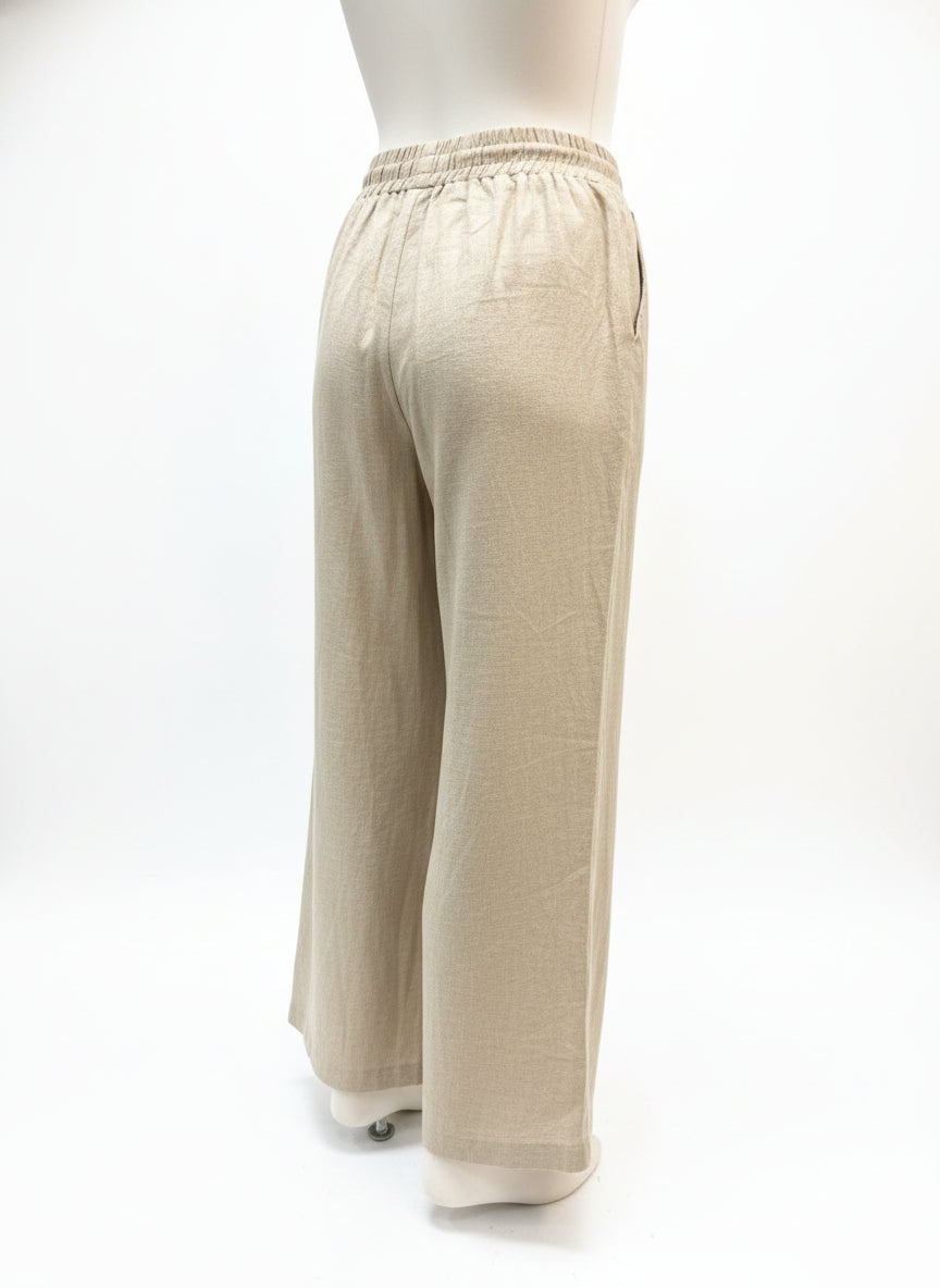 Max Studio · Wide Leg Pants · Large · Natural