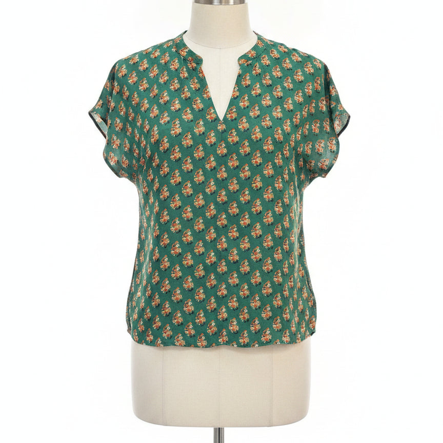 Cabi · Stevie Top · Medium · Green Floral