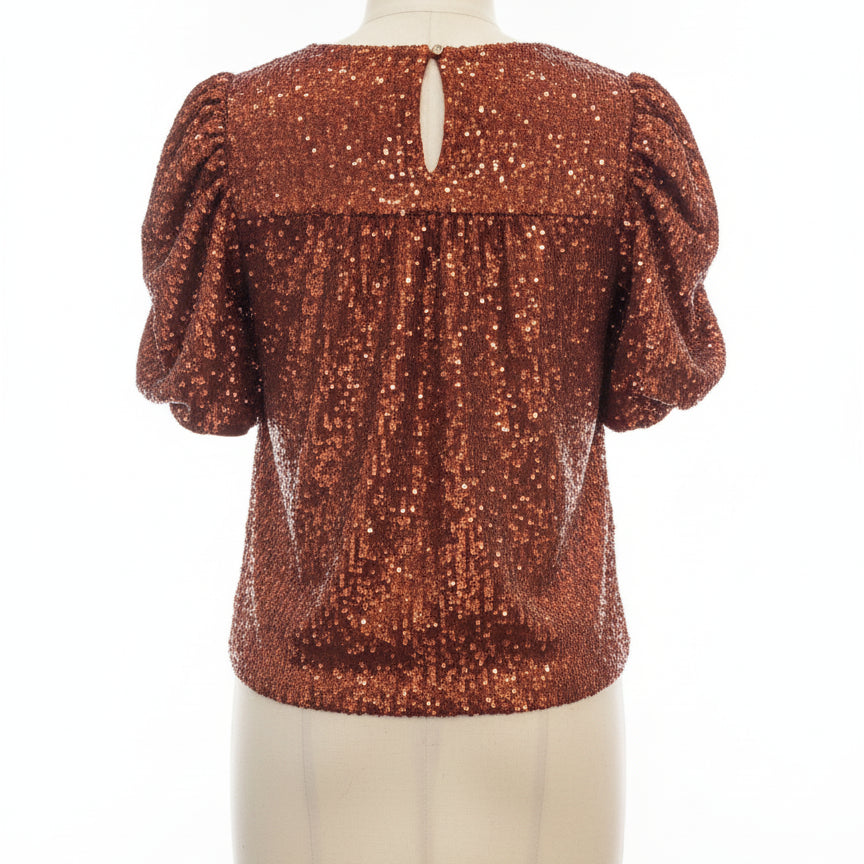 Anthropologie · ShortSleeve Top · Small · Orange
