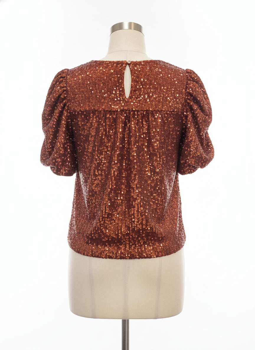 Anthropologie · ShortSleeve Top · Small · Orange