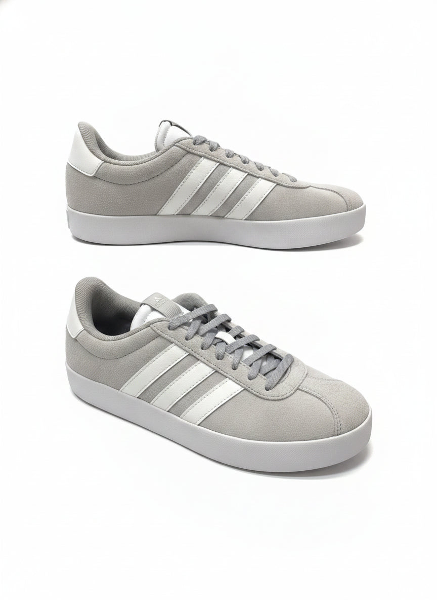 Adidas · VL Court · 10 · Light Gray Suede