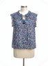 NanetteLepore · Flutter Sleeve Top · Medium · Gray Floral