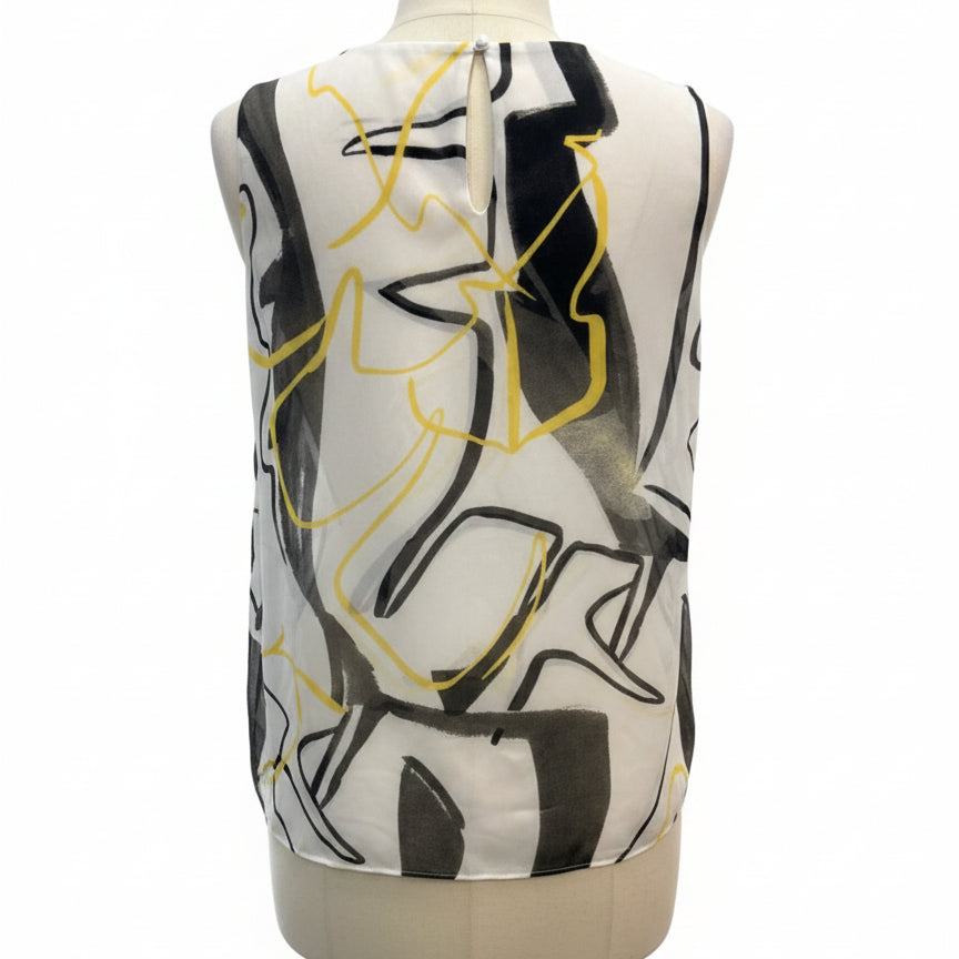 Alfrani · SL Tunic Top · Small · White, Black, Yellow