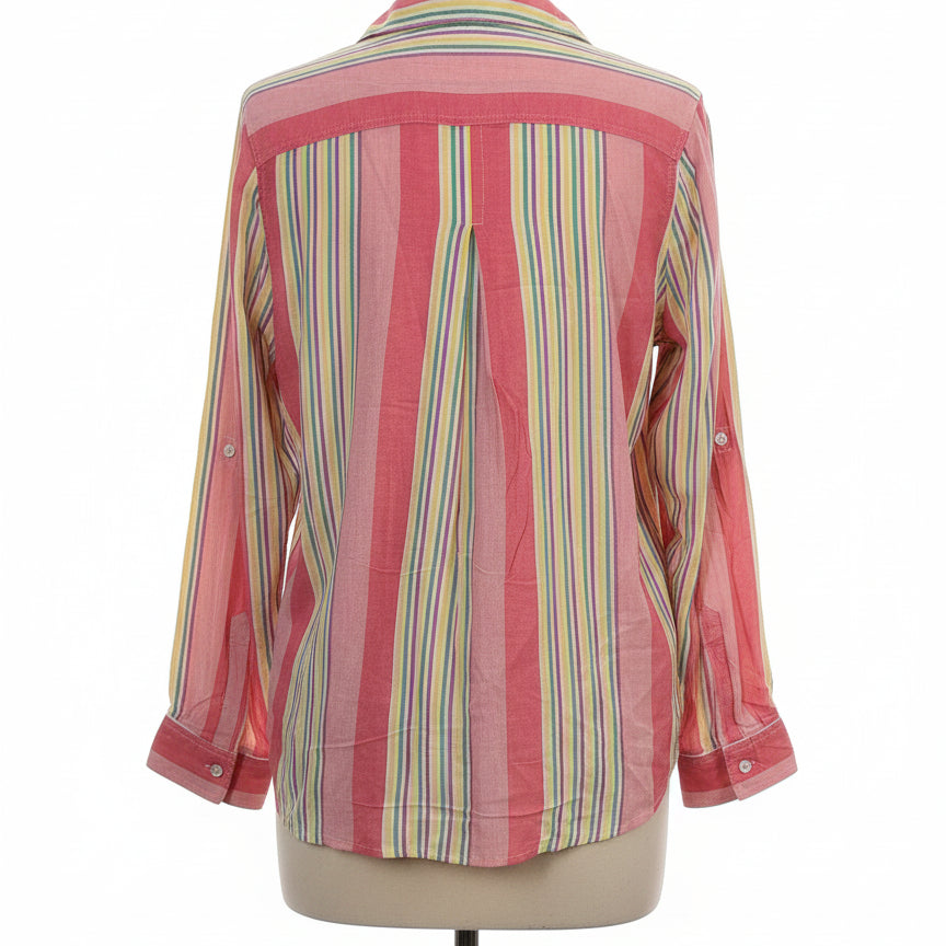 Velvet Heart · Roll Tab Shirt · M · RoseMulti