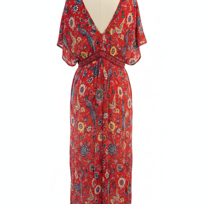 R. Vivimos · Boho Chic Dress · Medium · RedMulti