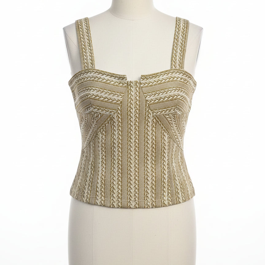 Anthropologie · Crop Top · Small · DijonCream