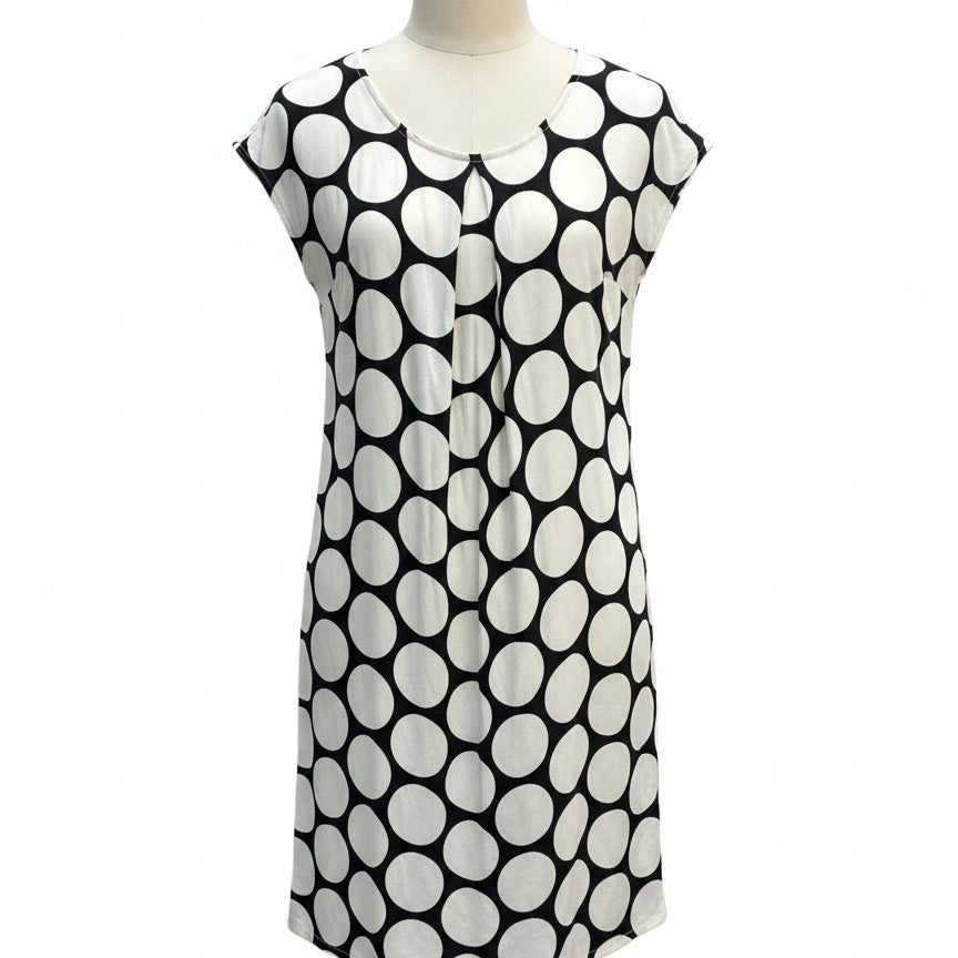 Dixie · Cap Sleeve Dress · Medium · CreamBlk