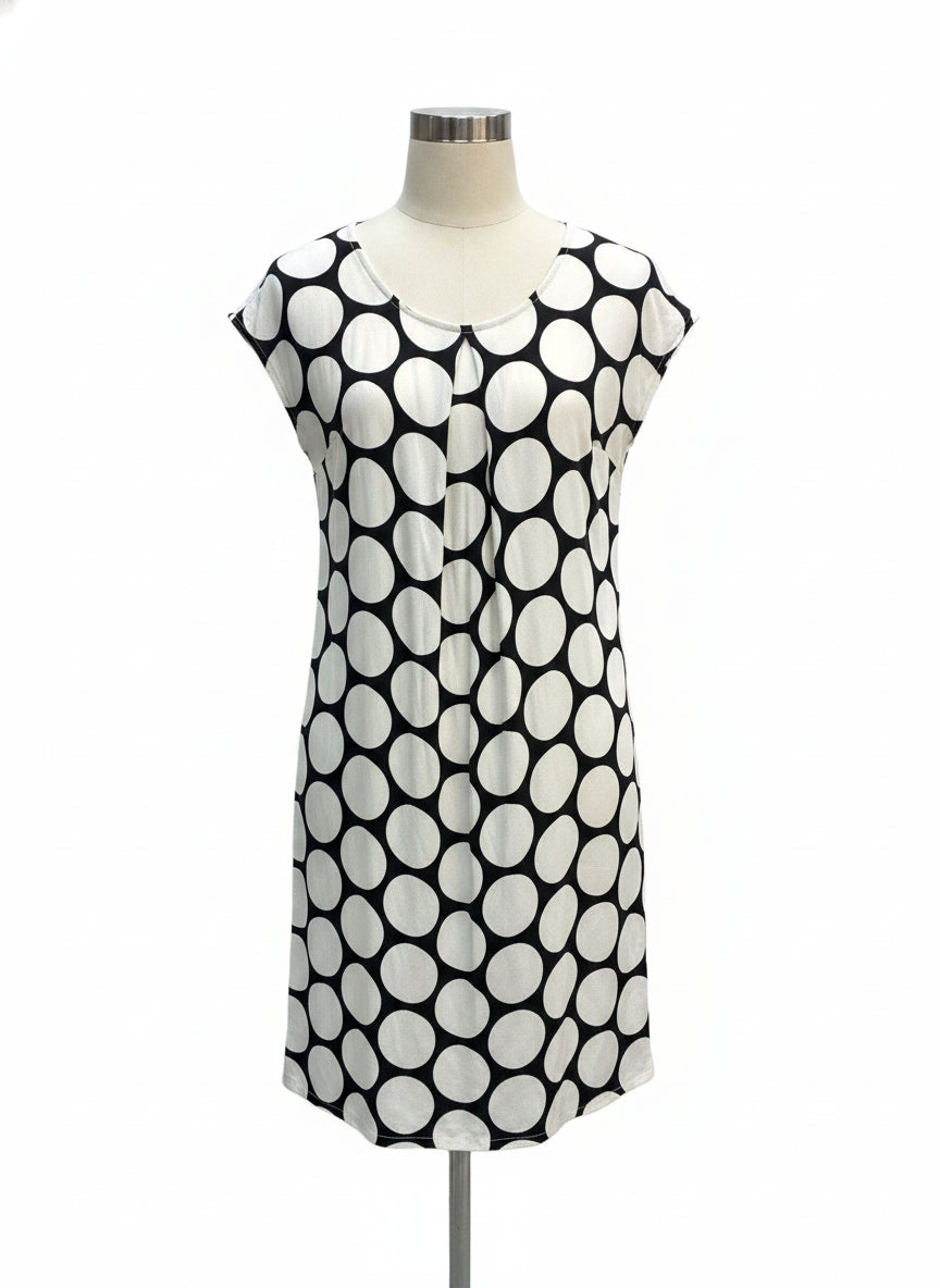 Dixie · Cap Sleeve Dress · Medium · CreamBlk