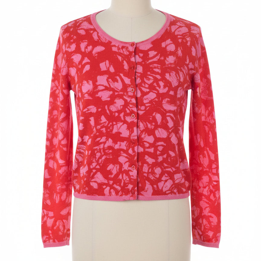CAbi · Button Up Cardigan · Large · PinkRed
