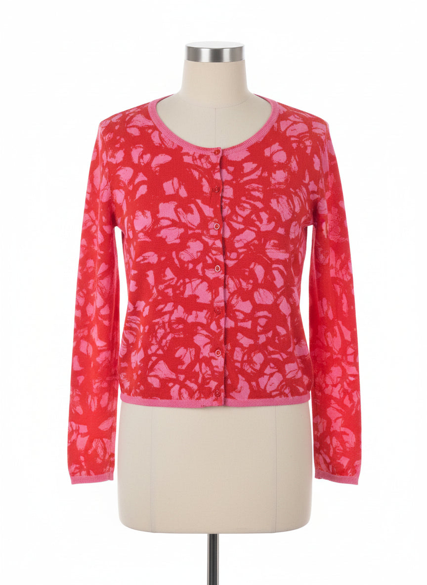CAbi · Button Up Cardigan · Large · PinkRed