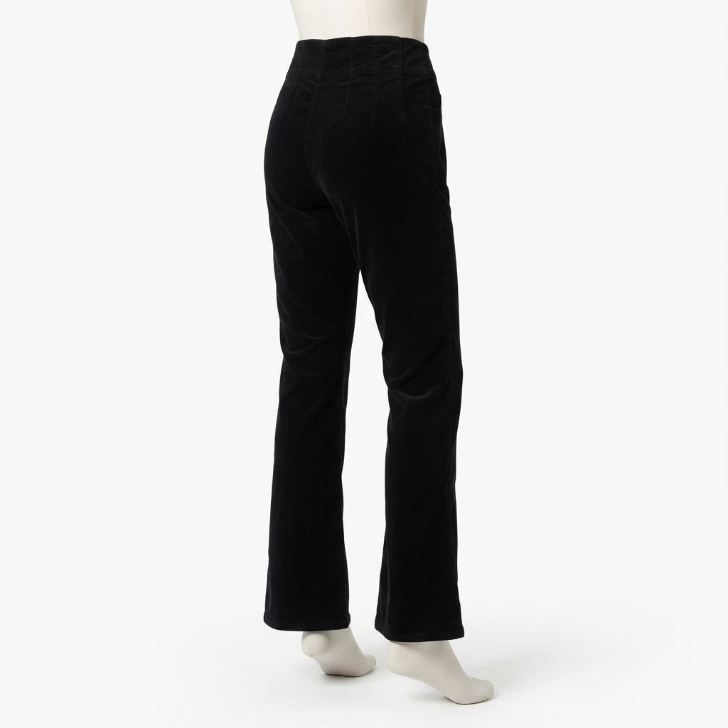 FreePeople · Flare Boho Jeans · 10 · Black Corduroy