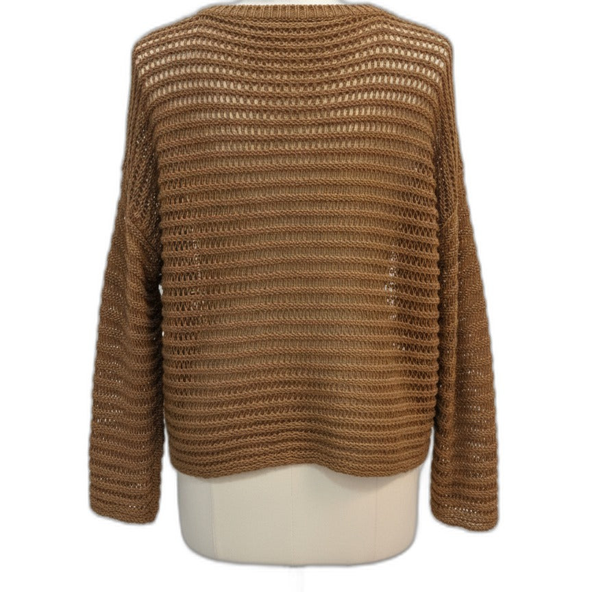 Eileen Fisher · Cognac Loose Knit · Medium · Cognac
