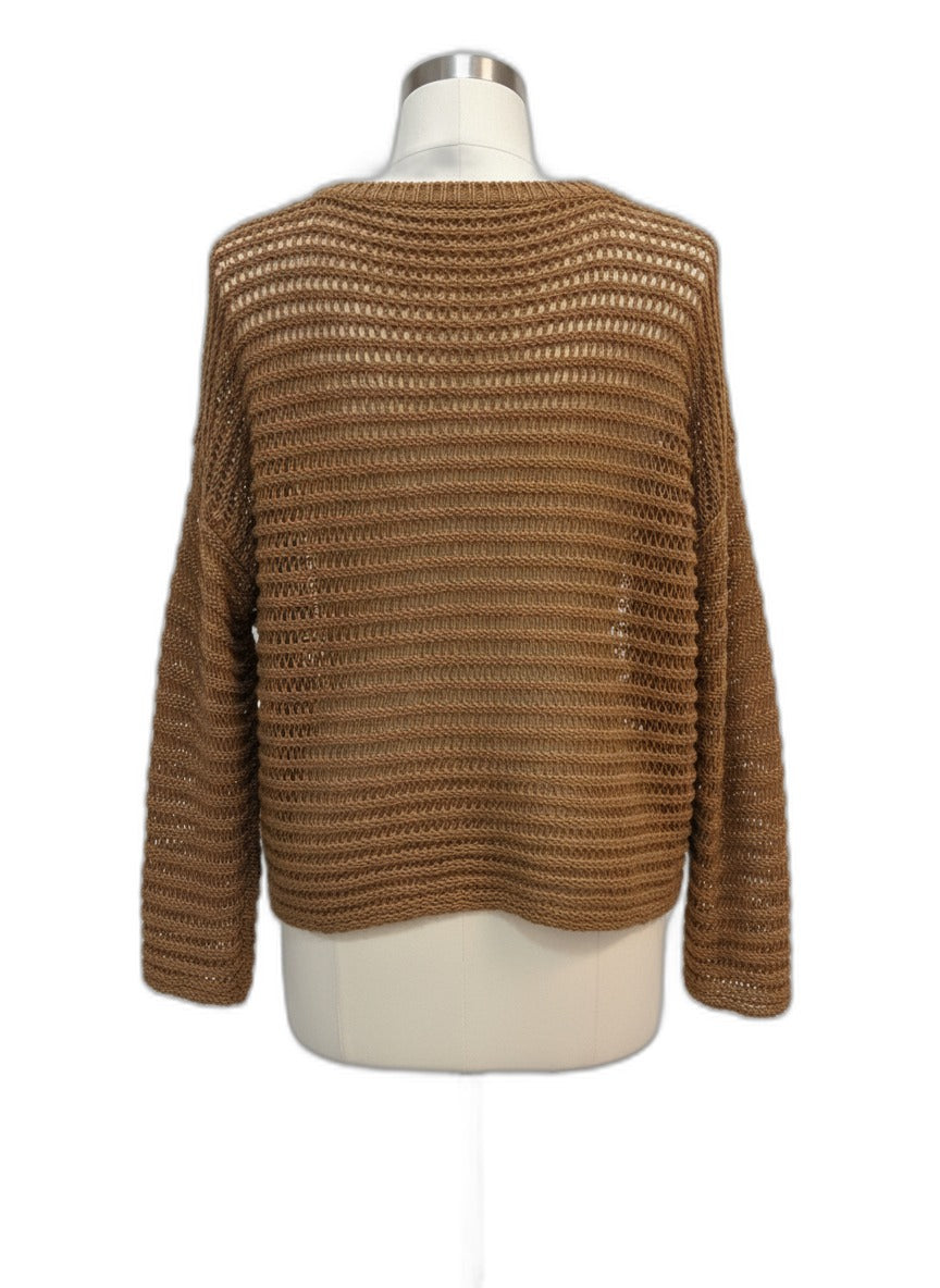 Eileen Fisher · Cognac Loose Knit · Medium · Cognac