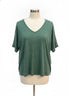 Garnet Hill · Sleeve Lace Detail · Medium · SeaGreen