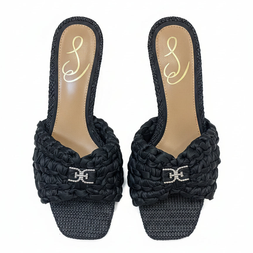 Sam Edelman · Paisley Braided Sandal · 7 · Black