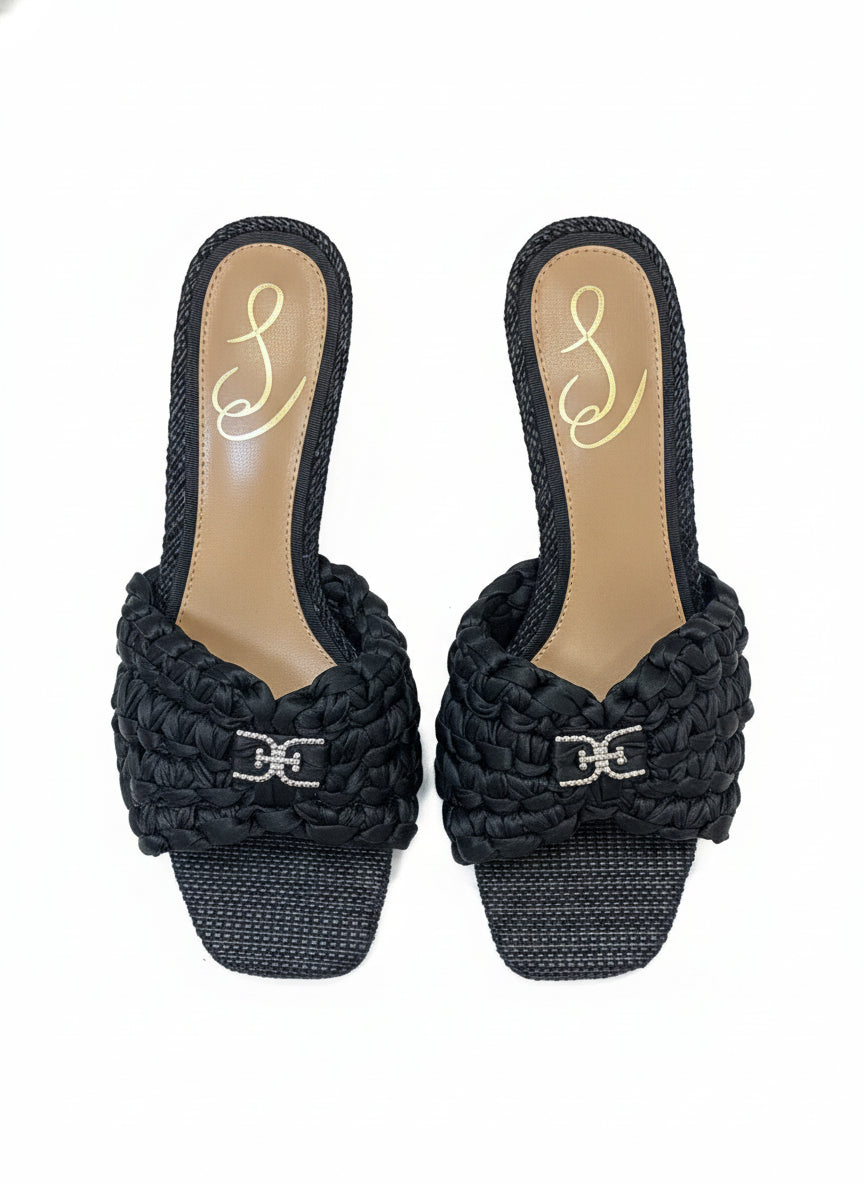 Sam Edelman · Paisley Braided Sandal · 7 · Black