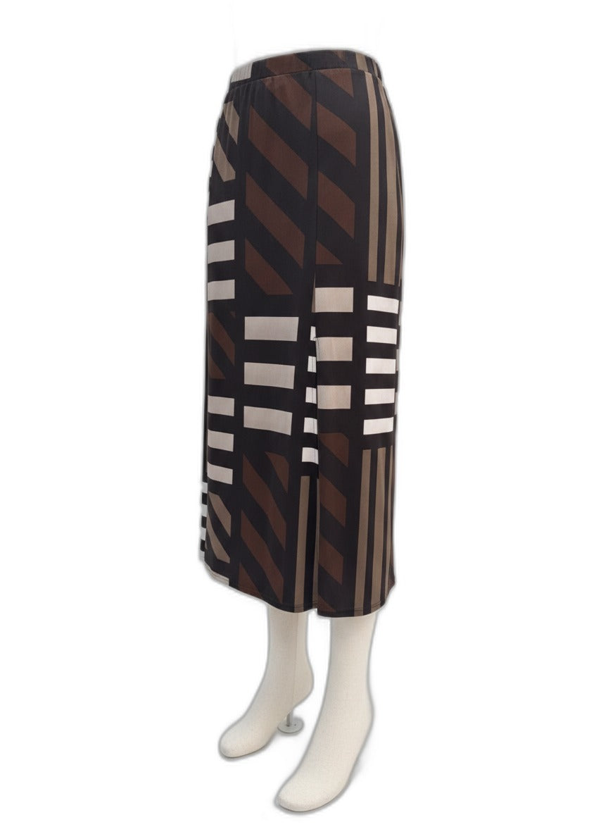 Susan Graver · Maxi High Slit · Large · BrownBlack
