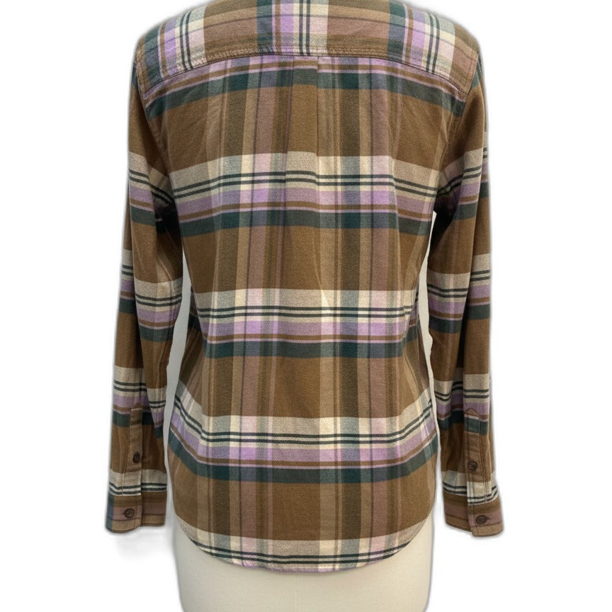 Carhartt · Cashew Multi Cotton Blend Plaid LongSleeve Shirt · Medium · Cashew Multi