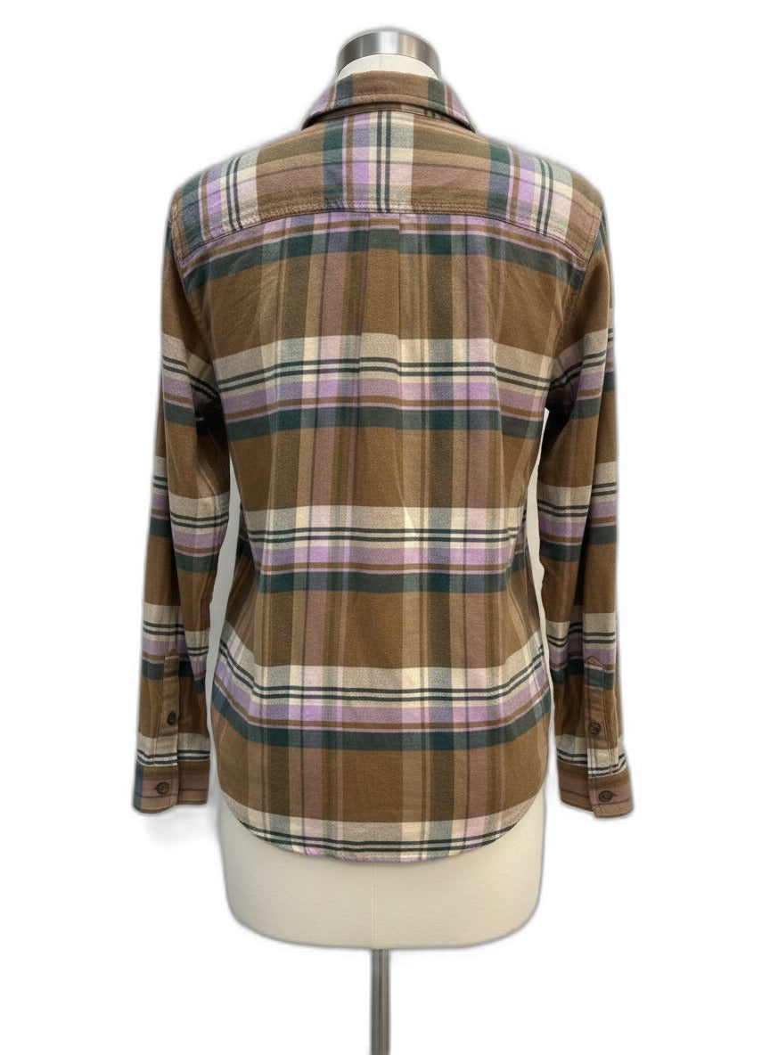 Carhartt · Cashew Multi Cotton Blend Plaid LongSleeve Shirt · Medium · Cashew Multi