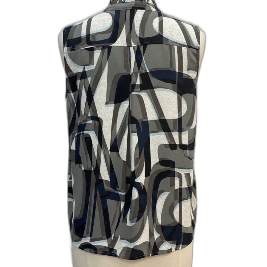 Nic+Zoe · Sleeveless Top · 2X · GrayWhite