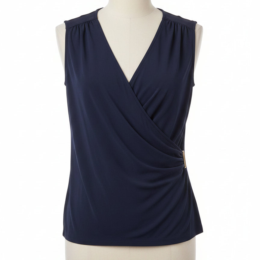 Charter Club · Charter Club · Wrap Top · 1X · Navy · 1X · Navy